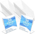30 pack Small Acrylic Sign Holder 2.5 x 3.5 Inch, Mini Food Sign Labels by Ludery