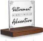 Retirement Adventure Acrylic Desk Sign by Pariveca