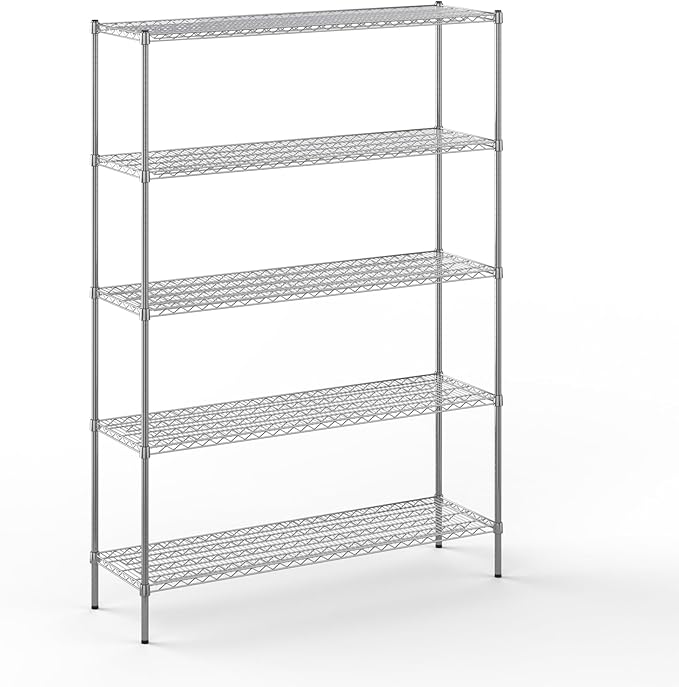 Regal Altair 18" Deep x 60" Wide x 86" Height Wire Shelving Kit | 5-Tier | NSF by Regal+Altair