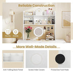 Tangkula Desktop Bookshelf for Computer Up to 32”, 37” Countertop Storage Hutch - Image 9