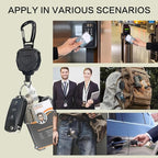AIDSOTOU Heavy Duty Retractable Keychain Carabiner Badge Reel ID Badge Holder - Image 7
