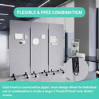 Soundproof Room Divider with Wheels, 66in Office Dividers - Image 3