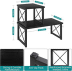 ELITEROO Wood Desktop Shelf, Freestanding Small Bookshelf Dorm Supplies - Image 3