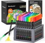 Shuttle Art Dual Tip Brush Pens, 96 Colours Fine and Brush Tip Markers Set by ShuttleArt