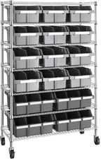 Seville Classics Heavy Duty NSF Bin Rack Solid Steel Wire Shelving Storage Unit by SevilleClassics