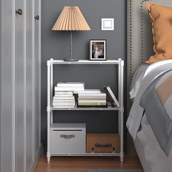 M MZG 450 lbs Wire Storage Shelving 3-Tier Utility Shelving Unit Steel - Image 7