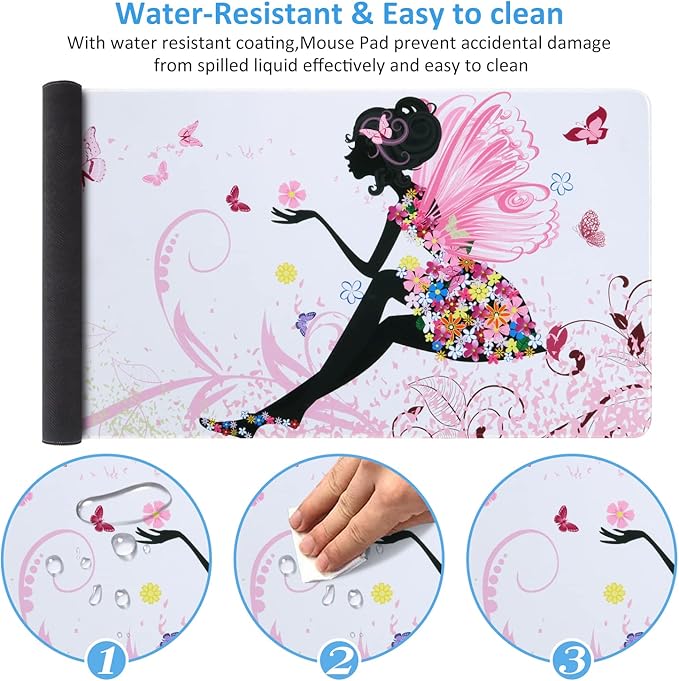 iCasso Extended Gaming Mouse Pad, Large 3mm Non-Slip Rubber Base Mousepad - Image 3