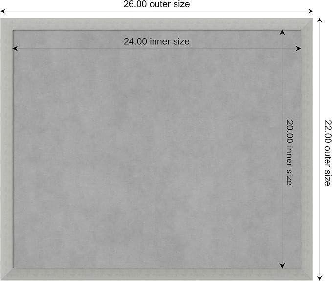 Amanti Art Silver Framed Magnetic Board 22x26 Medium Vision Board - Image 3