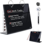 Desktop Glass Dry Erase & Acrylic Aesthetic Desk Calendar Weekly to-do List by TOWON