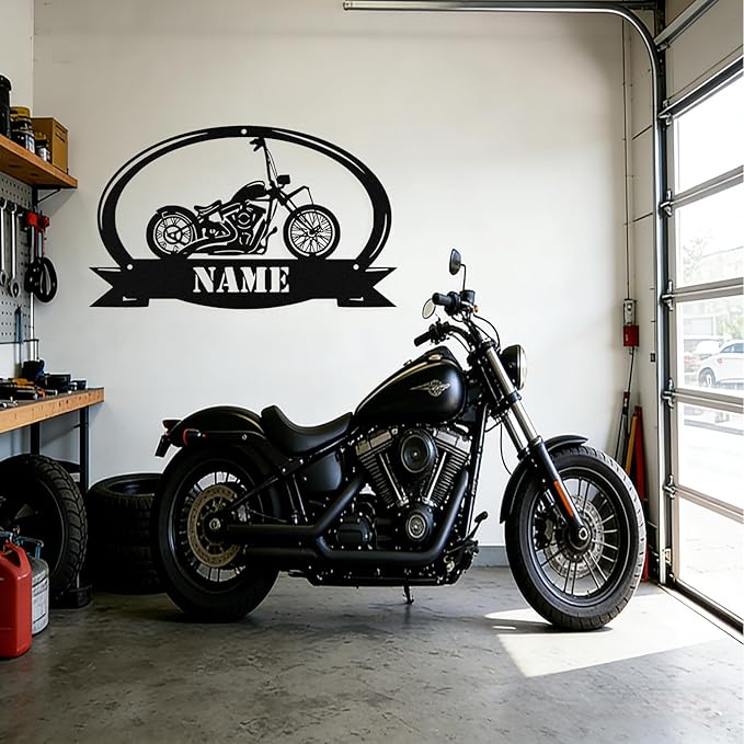 Custom Motorcycle Metal Sign Personalized Biker Name Signs Custom Garage - Image 8