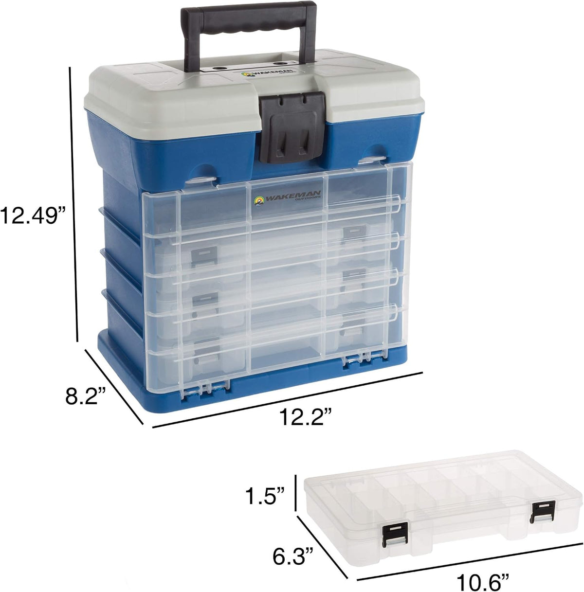 Storage Tool Box-Durable Organizer Utility Box-4 Drawers, 19 Compartments Eac...