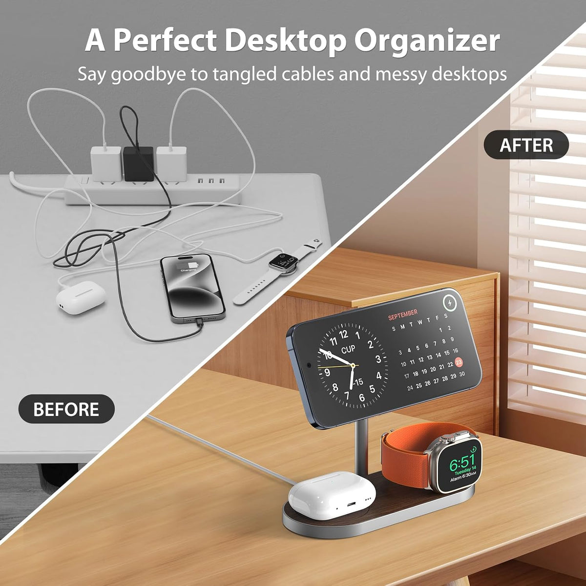 KU XIU X23 Pro 3-in-1 Magnetic Wireless Charging Stand