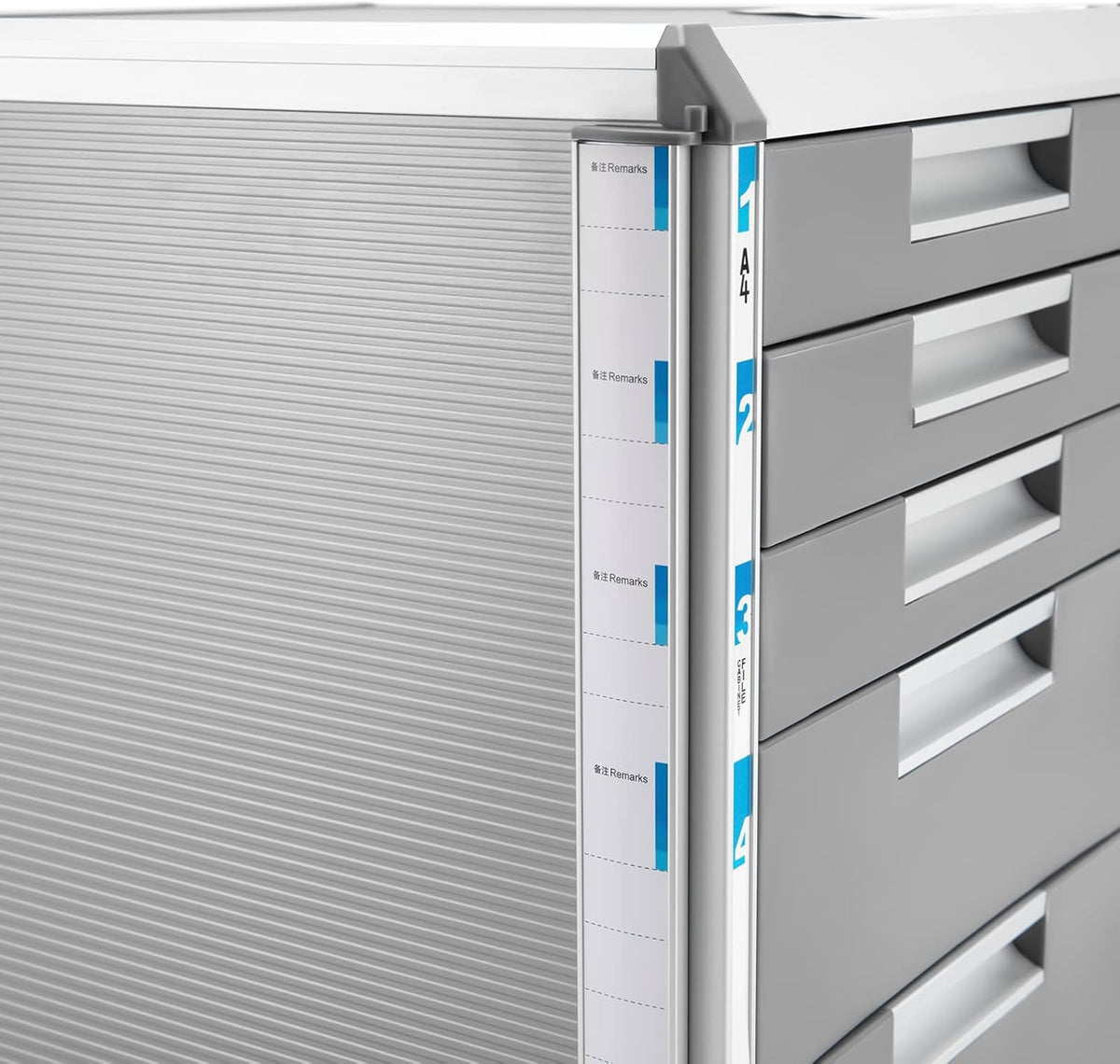 5 Drawer File Sorters, Desktop Drawer Paper Organizer with Label and key