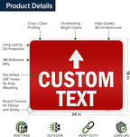 Custom Arrow, Custom Directional Sign, Up Arrow, 18x24 Inches, 3M EGP Reflective - Image 6