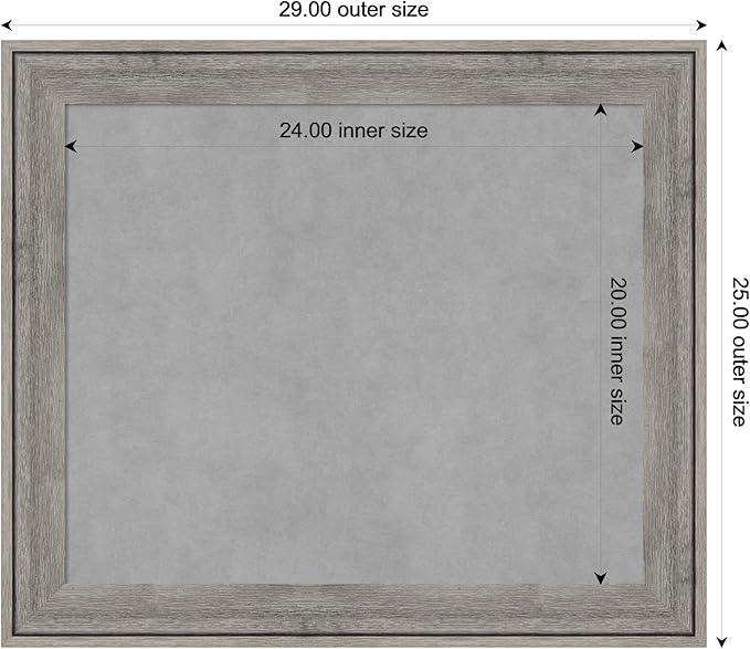 Amanti Art Grey Framed Magnetic Board 25x29 Medium Vision Board - Image 4