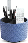Hennaja Round Leather Art Supply Organizer, Remote Control Holder, 360 Degree by Hennaja