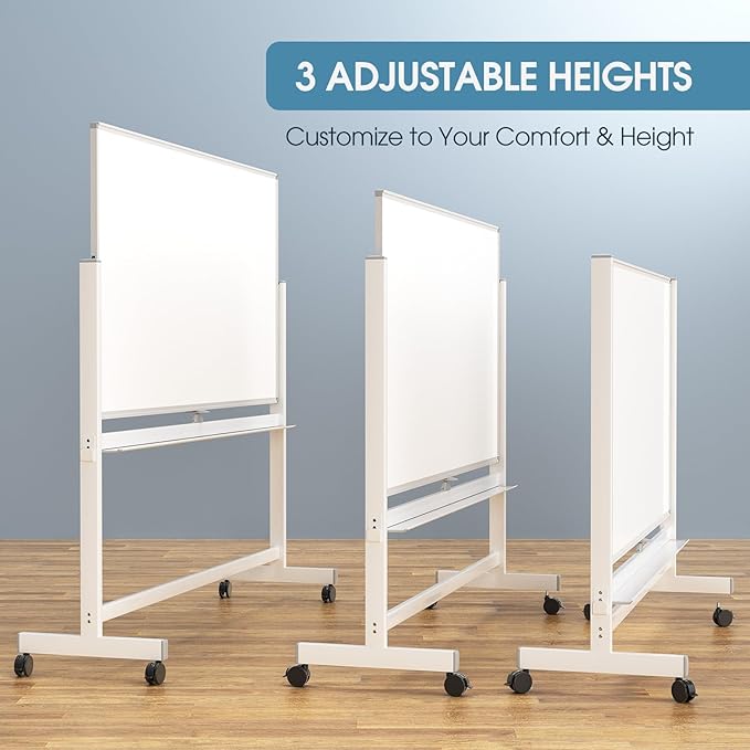 MaxGear Rolling Whiteboard, 72 x 40 Inch Double-Sided Magnetic Dry Erase Board - Image 6