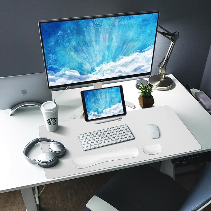 Bloss Leather Desk Pad and Keyboard Wrist Rest, Large Mouse Pad + Keyboard - Image 6