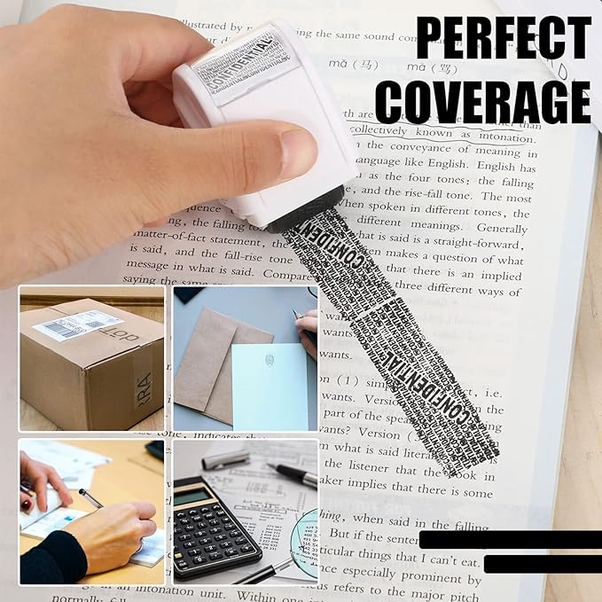 Nezyo 2 Pack Identity Protection Roller Stamp Identity Theft, Confidential - Image 6