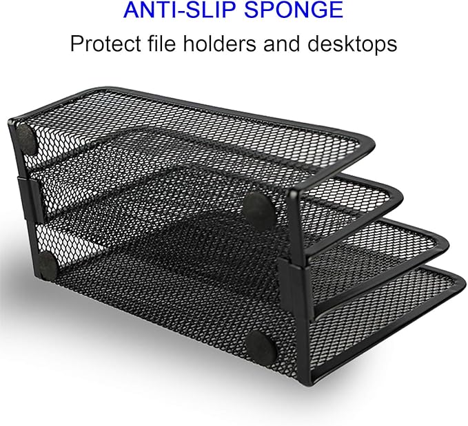 Anumit Desk Mail Organizer, File Holder Letter Sorter - Image 4
