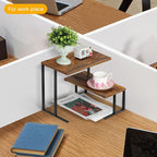 Vrisa Desk Shelf Organizer Rotating Corner Rack 2 Tier Rotating Desktop Shelf - Image 4