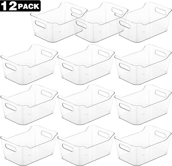 Tiawudi 12 Pack Plastic Storage Bins, Pantry Organizer, Shelf and Fridge - Image 4