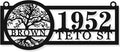Hanging Metal House Numbers, Custom Metal Hanging Address Signs, Hanging by HYTSIGN