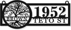 Hanging Metal House Numbers, Custom Metal Hanging Address Signs, Hanging by HYTSIGN