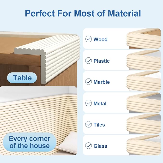 Edge Protector, Baby Proofing Baby Edge Protector Strip Safety, Soft Rubber - Image 2