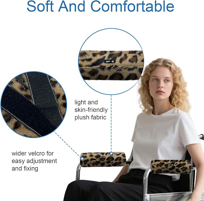 SPRING SEAON Wheelchair Armrest Covers 2 Pack Soft Memory Foam Wheelchair - Image 2