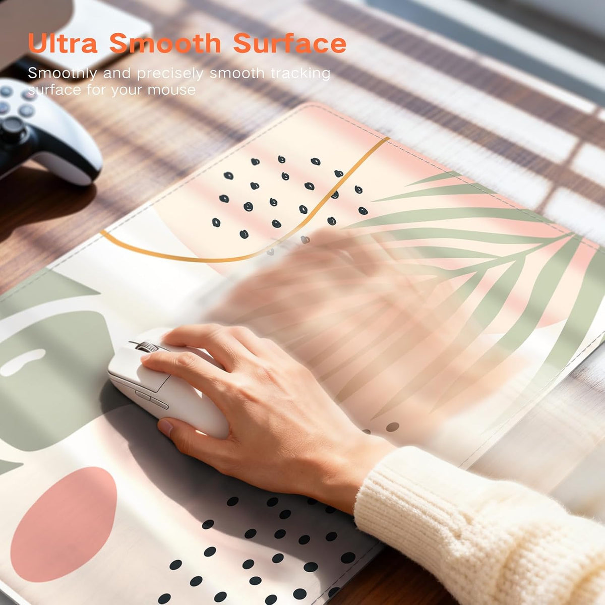 iCasso Computer Mat for Workspace, Morandi 35.4"x15.7" Desktop Mat