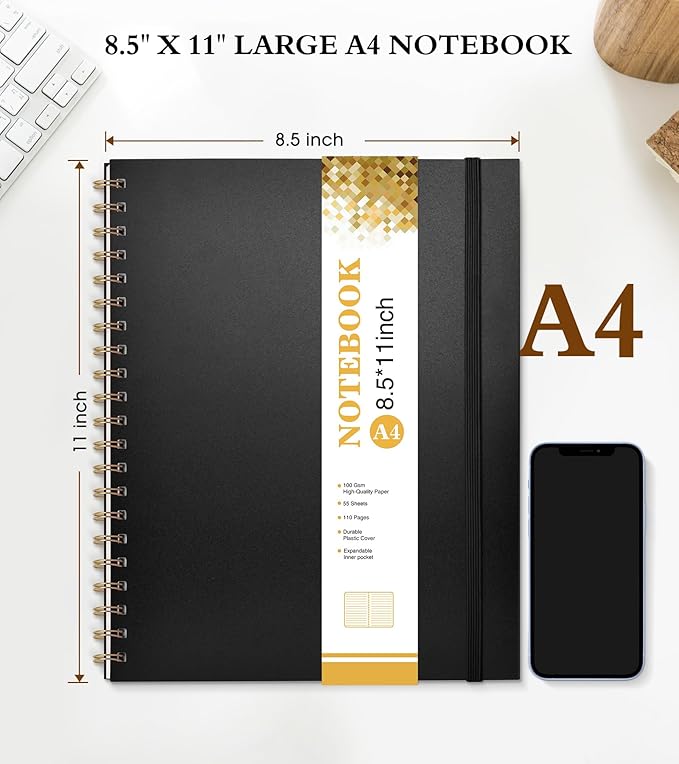 Spiral Notebook Journal 8.5” x 11”, A4 Large Notebooks - Image 2