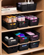 Anywish Storage Bins with Lids 10 Packs, Plastic Storage Bins with Bamboo Lids - Image 7