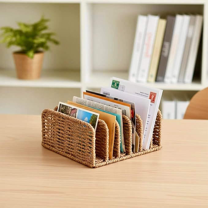 Duimbok Desk Mail Organizer Large Capacity Mail Holder - Image 4