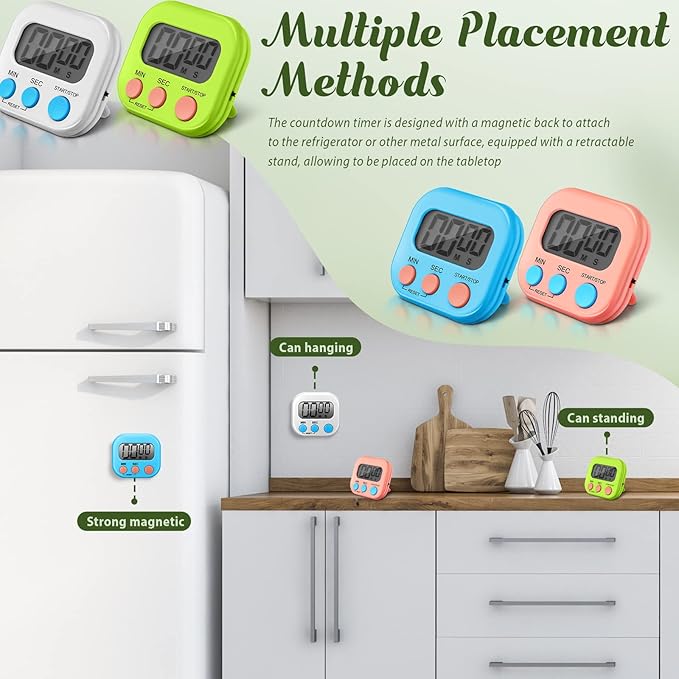 Xuhal 28 Pcs Digital Timers for Teachers Classroom Kitchen Countdown Timers for - Image 6