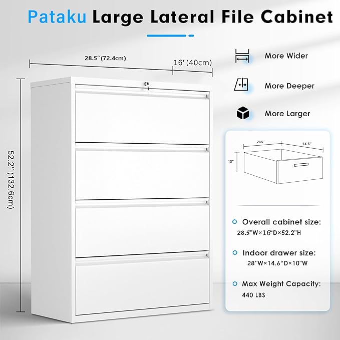 Pataku 4 Drawer File Cabinet - Image 3