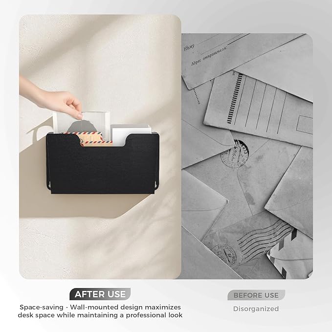 OSKIE DR POCKET RACK Wall-Mounted File Rack, Single Pocket, Metal Organizer - Image 8