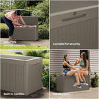 Decksplore 270 Gallon Outdoor Storage Box Waterproof Lockable Resin Deck Box - Image 7
