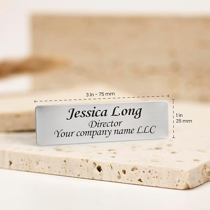 Custom Engraved ID Name Tag Badges Identification Personalized - Image 6