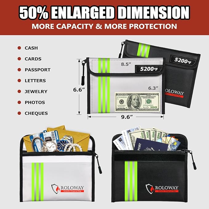 ROLOWAY Fireproof Bag 5200℉ Heat Insulated - Image 4