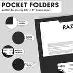Two Pocket Folders, RAZCC 50 Pack 2 Pocket Folders Fit Letter Size Paper - Image 3