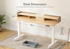 Claiks Standing Desk with Drawers, Adjustable Stand Up Electric Standing Desk - Image 2
