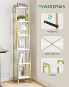 Hzuaneri Ladder Shelf, Bookshelf Bookcase, Freestanding Corner Storage Shelve - Image 4