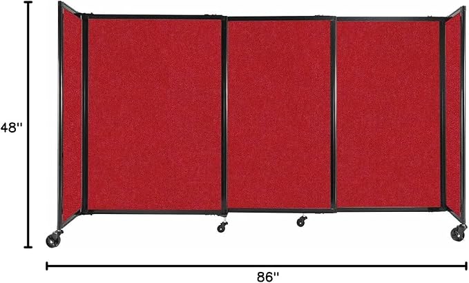 Versare Straightwall Sliding Portable Wall Partition | Freestanding Office - Image 7