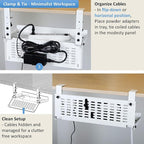 AEONS Universal Under Desk Cable Management Tray-Clamp Mount Hinged Swing - Image 3