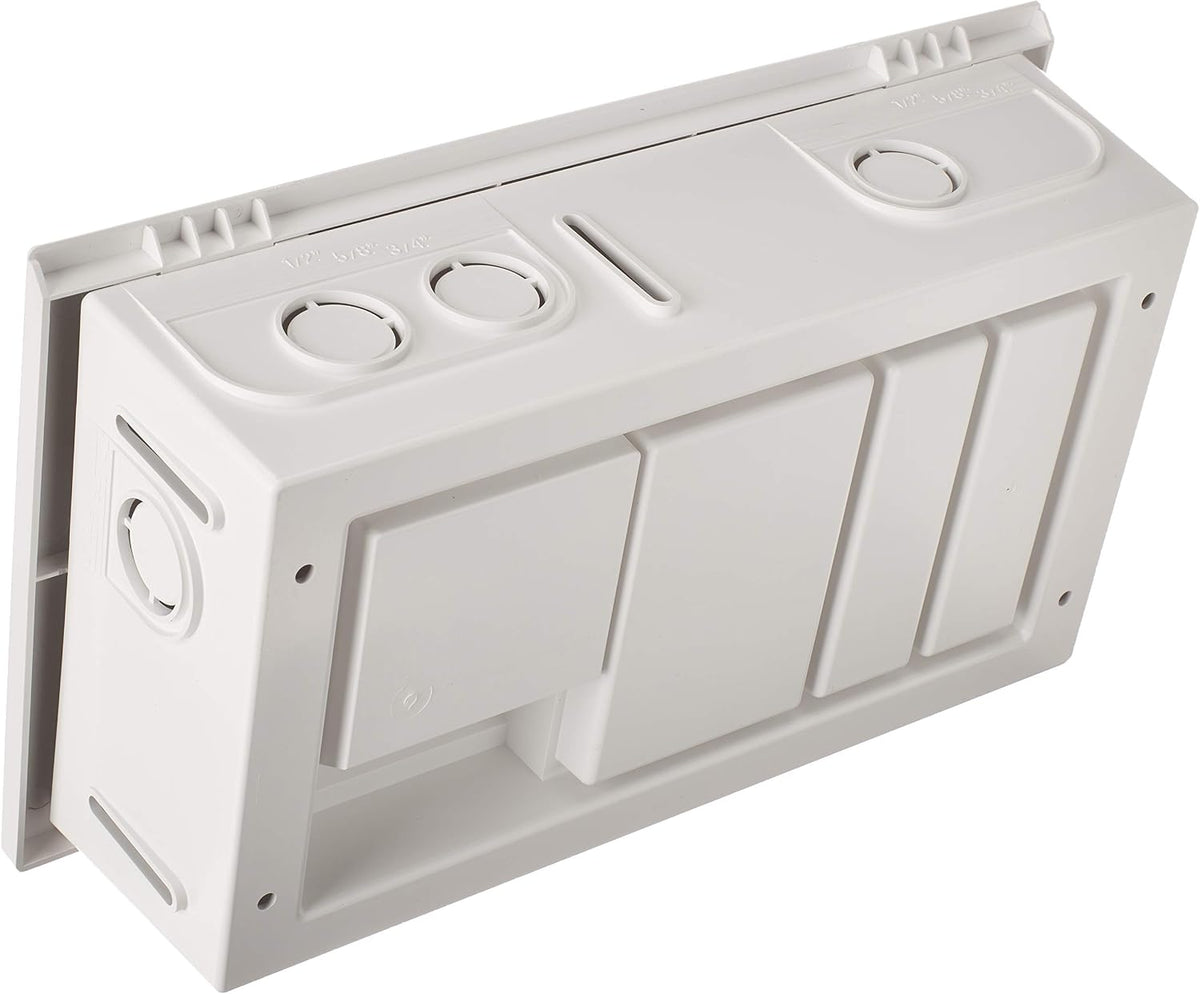 Leviton 9.01" Compact Structured Media Enclosure with Cover, White, 4760...
