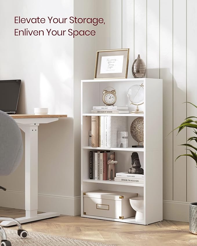 VASAGLE Set of 2 Bookshelves, 23.6 Inches Wide, 4-Tier Open Bookcases - Image 4