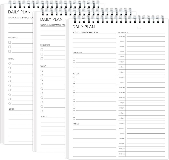 3 Pcs 24 Hour Daily Planner by KAICNPAPER