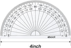EBOOT 25 Pcs Math Protractors Plastic Protractor 180 Degrees, 4 Inches - Image 2