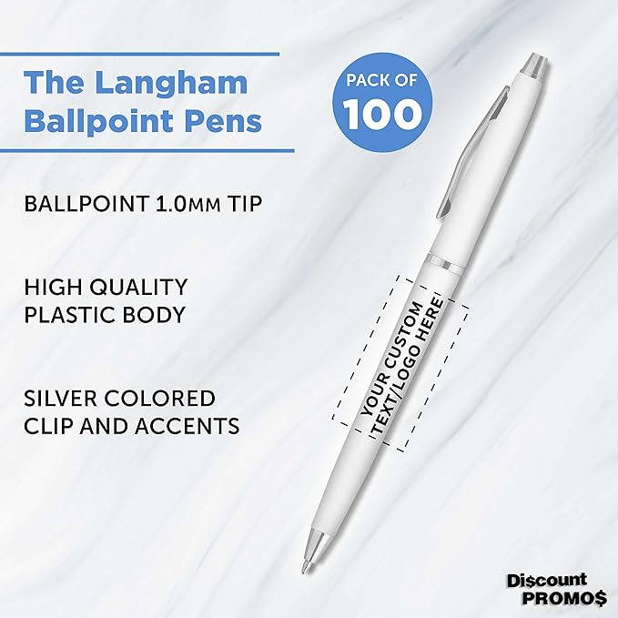 DISCOUNT PROMOS Custom Langham Ballpoint Ink Pen - Image 3